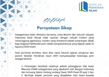 Pernyataan Sikap SPI Terkait Isu Pelarangan Jilban Bagi Anggota Paskibraka Putri